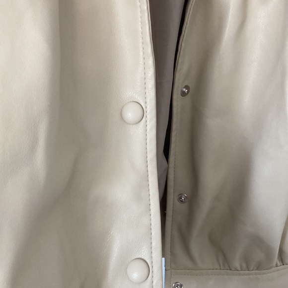 Bagatelle Collection Tan Vegan Leather Jacket Size S - Picture 7 of 14